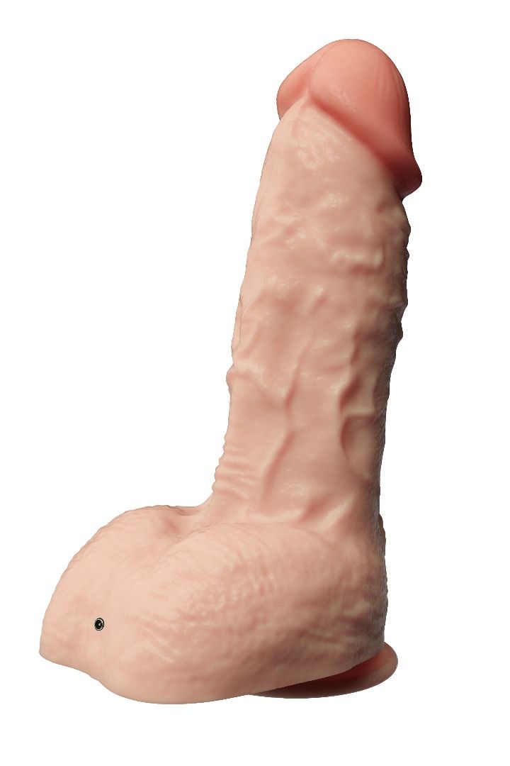 Телесный перезаряжаемый вибратор-реалистик на присоске - 21,1 см. 1