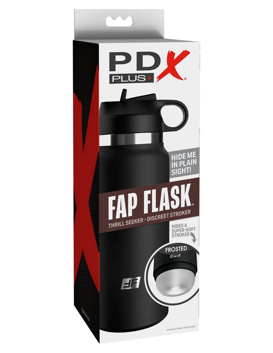 Черный мастурбатор в виде бутылки Fap Flask 2