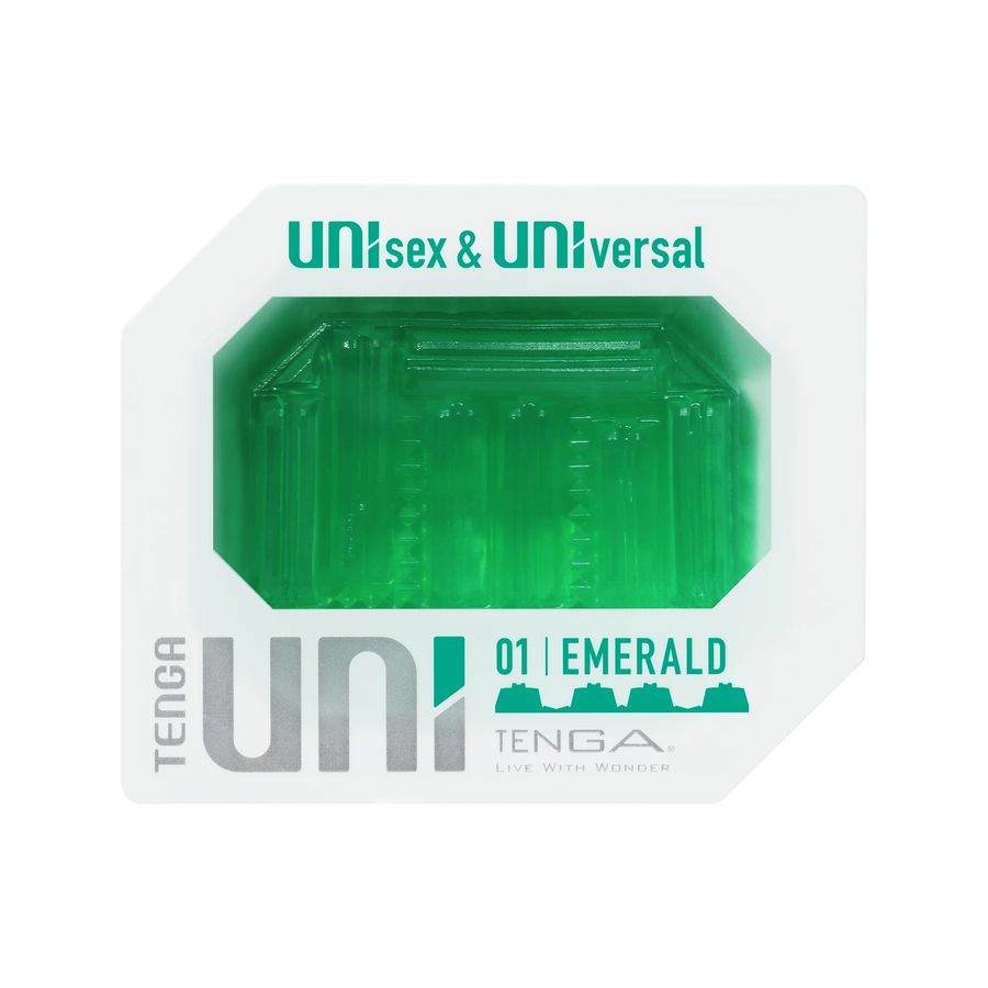 Зеленый мастурбатор-стимулятор Tenga Uni Emerald 1
