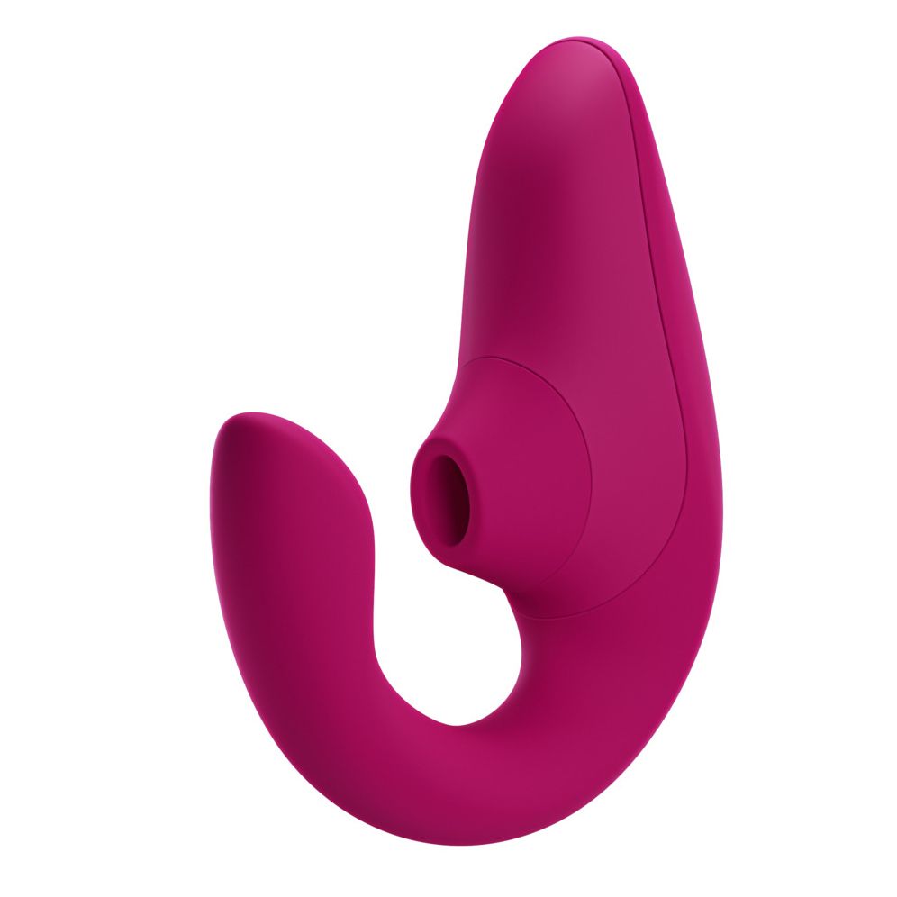 Малиновый вибромассажер для двойной стимуляции Womanizer Blend 1