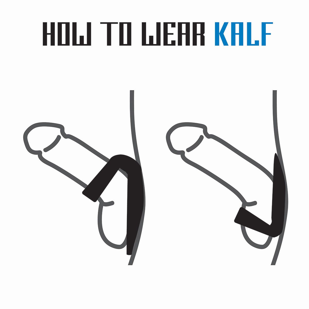 Черное двойное эрекционное кольцо Rooster Kalf 3