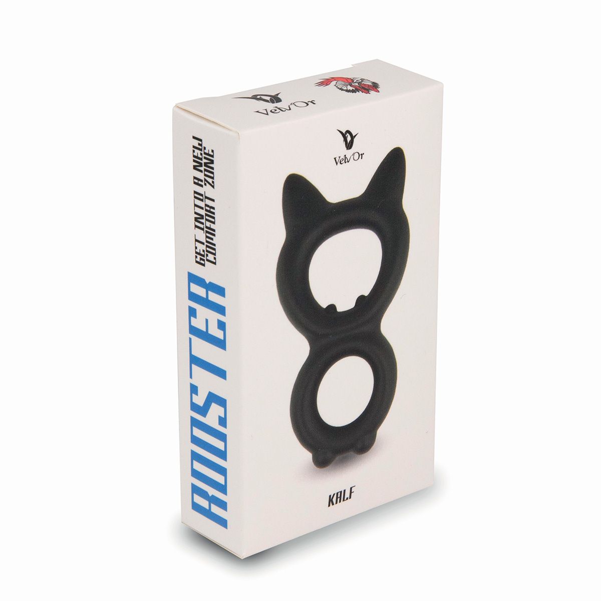 Черное двойное эрекционное кольцо Rooster Kalf 4