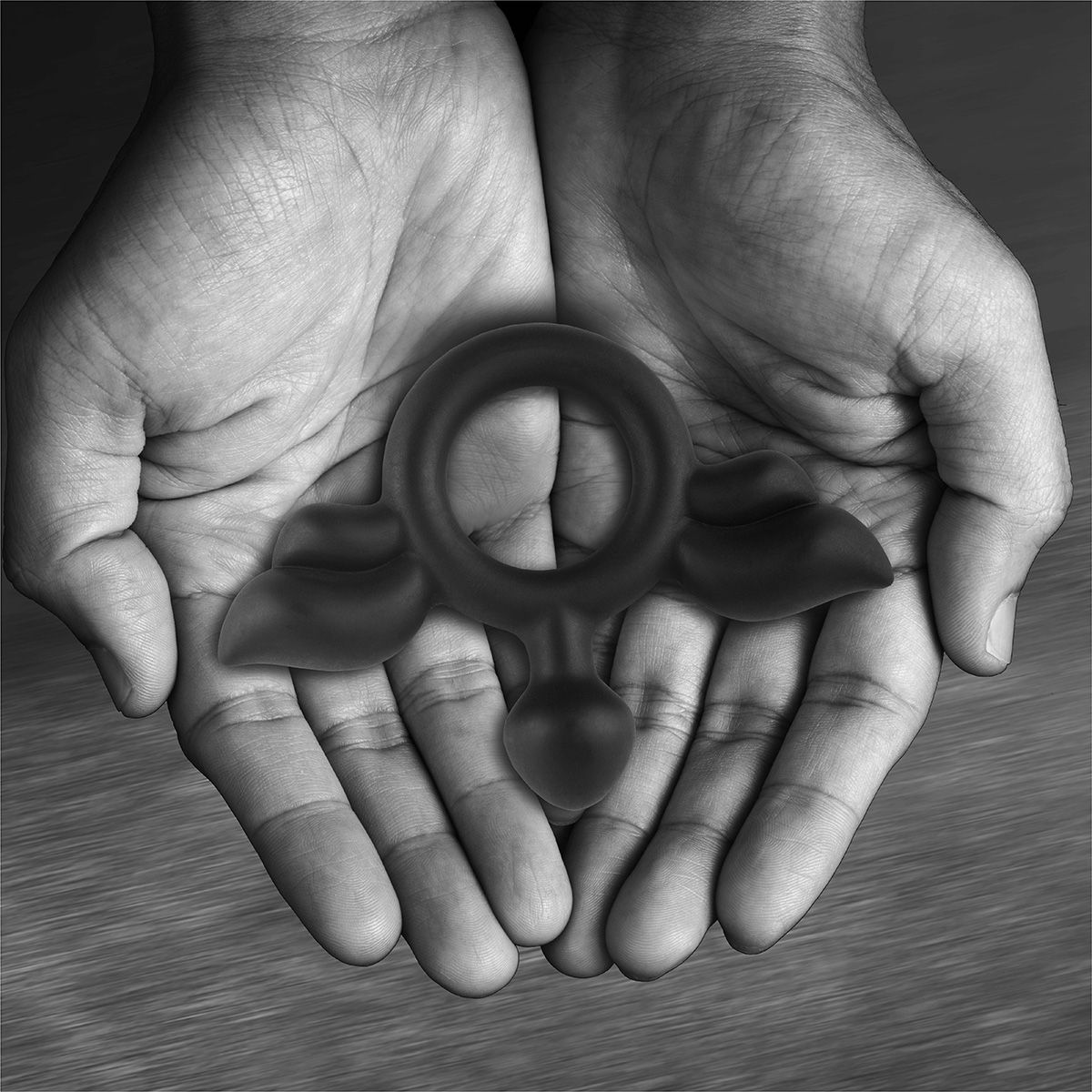 Черное эрекционное кольцо с крыльями Rooster Jeliel Angel 4