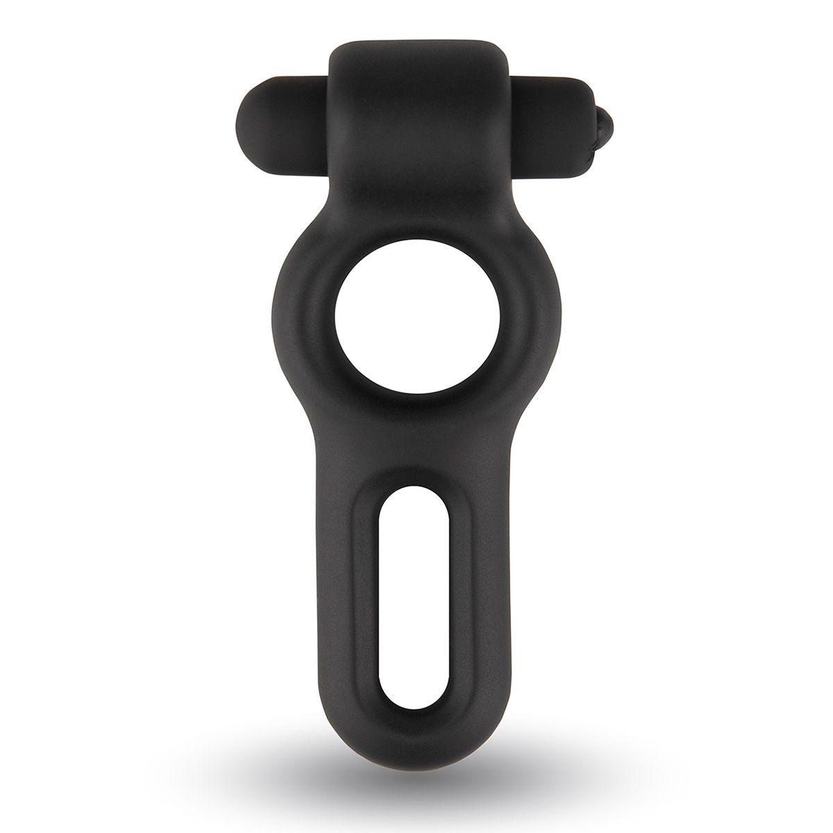 Черное двойное эрекционное виброкольцо Rooster Drake 1