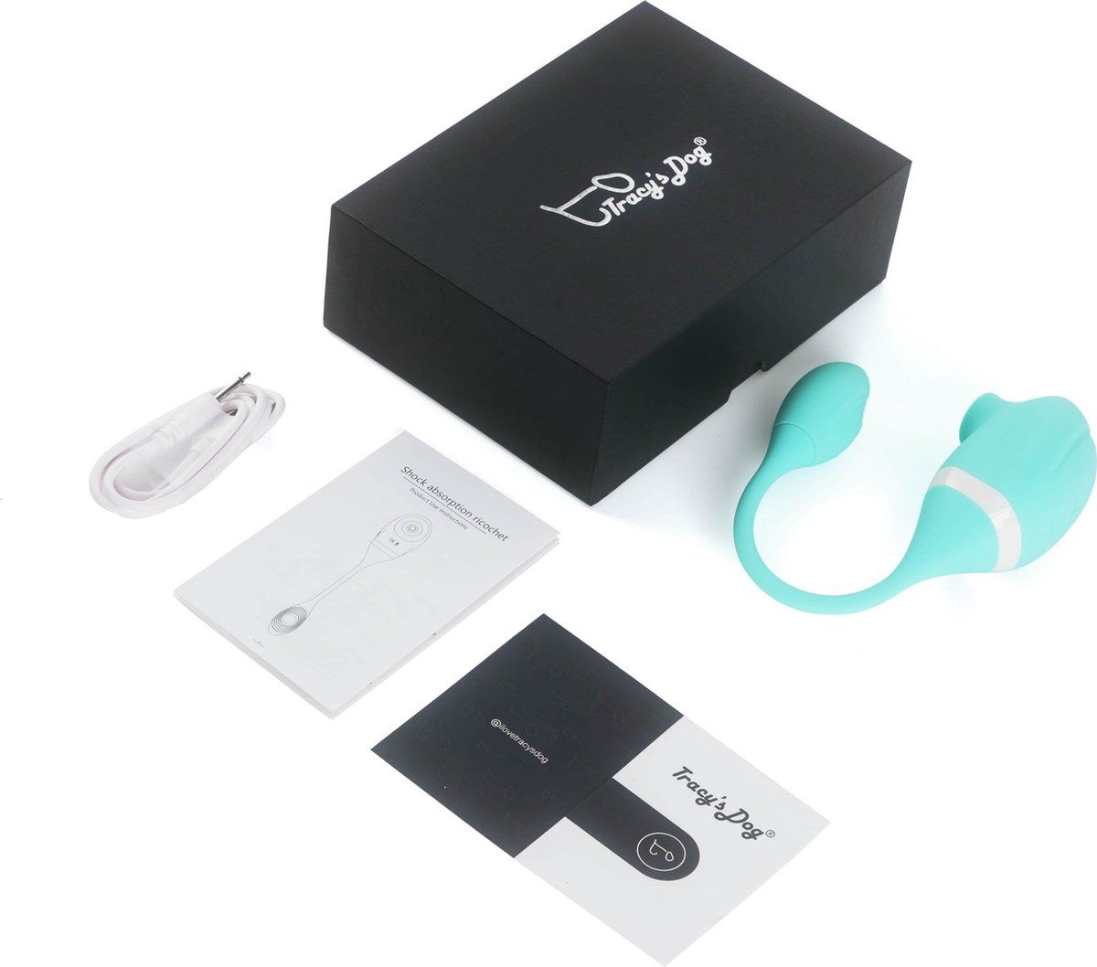 Мятный вакуумный вибростимулятор Tadpole Vibrating Dual Stimulation с виброхвостиком 7