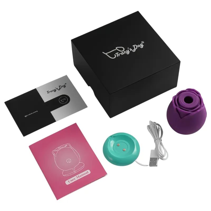 Фиолетовый вакуумный стимулятор Rose 7