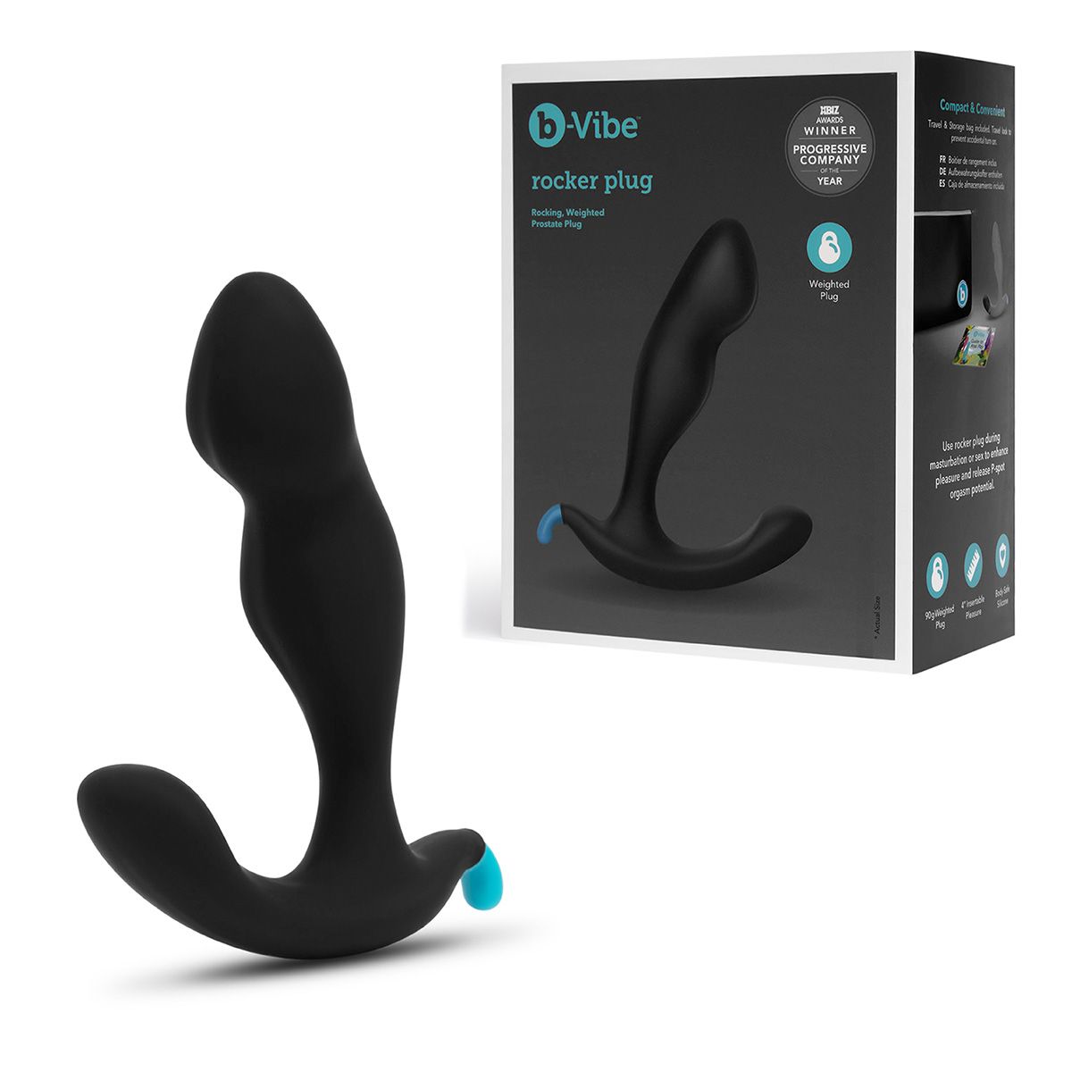 Черный утяжеленный анальный стимулятор Rocker Plug - 12 см. 2