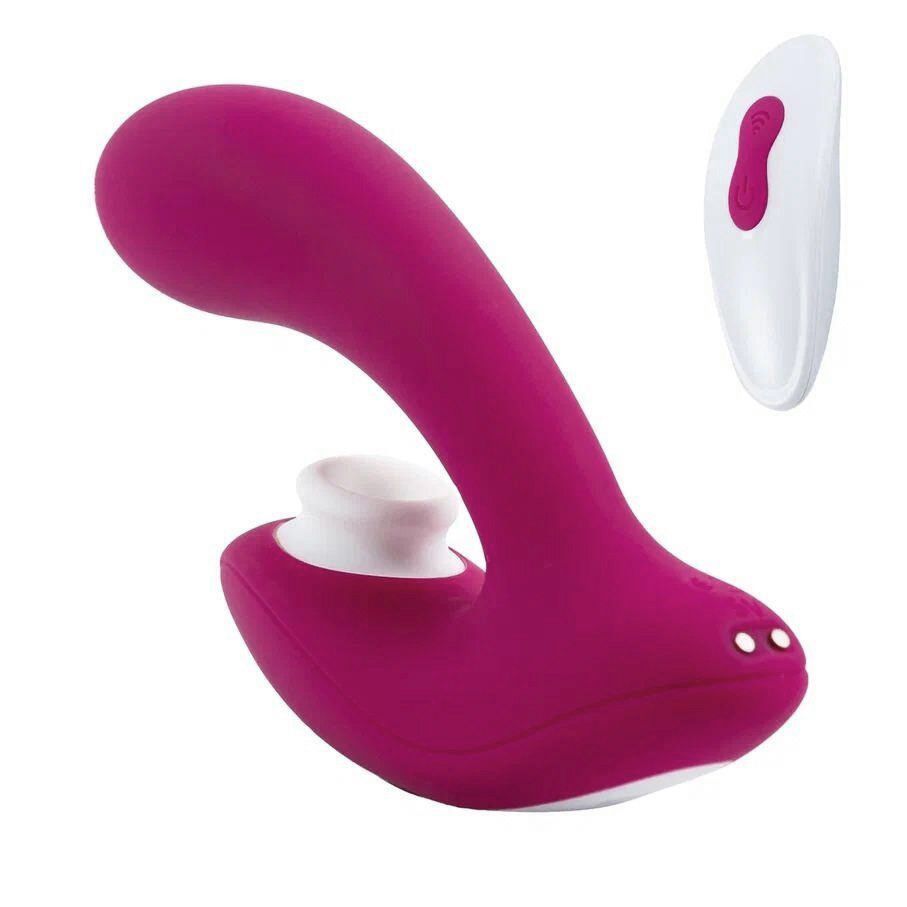 Бордовый вибратор для точки G с вакуум-волновой стимуляцией клитора Venus 2