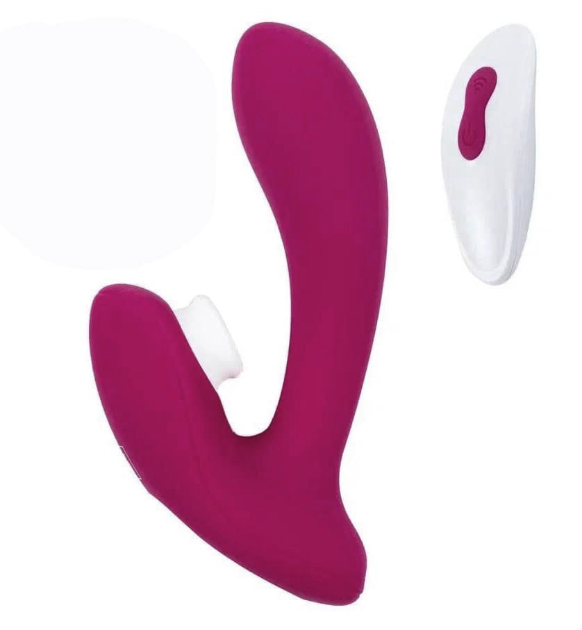 Бордовый вибратор для точки G с вакуум-волновой стимуляцией клитора Venus 3