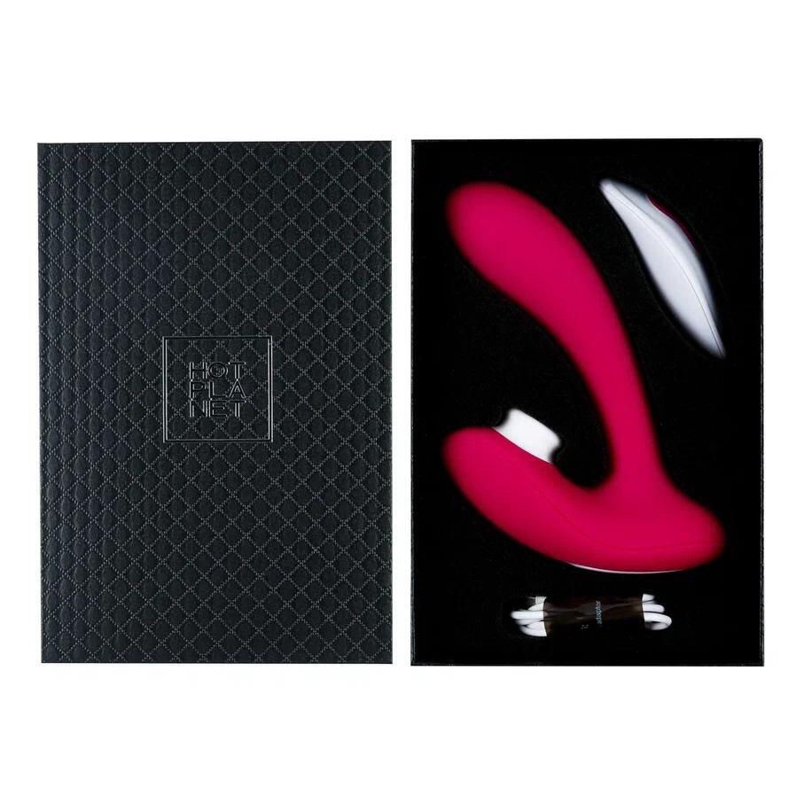 Бордовый вибратор для точки G с вакуум-волновой стимуляцией клитора Venus 7