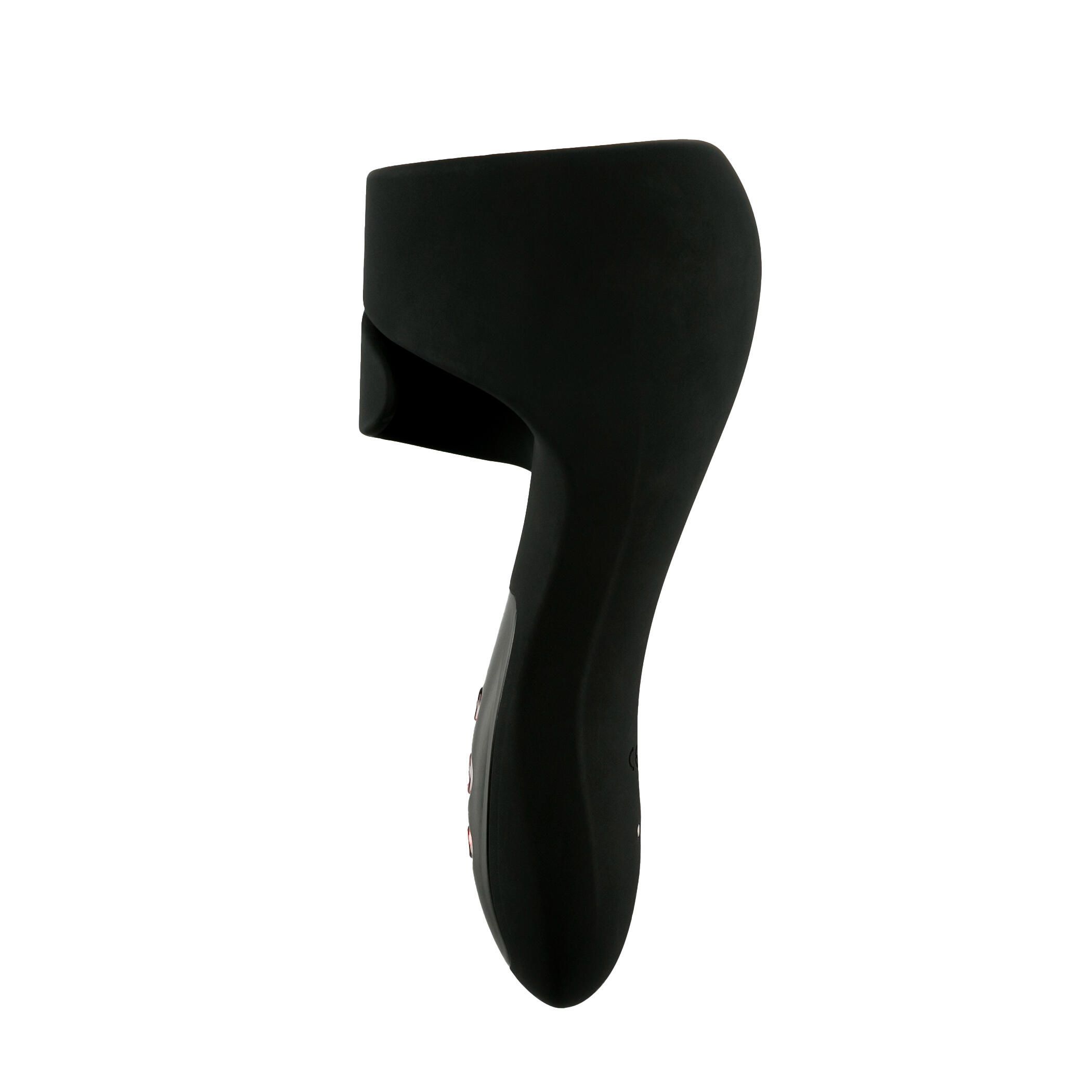 Черный вибромастурбатор с пульсацией Apollo 3