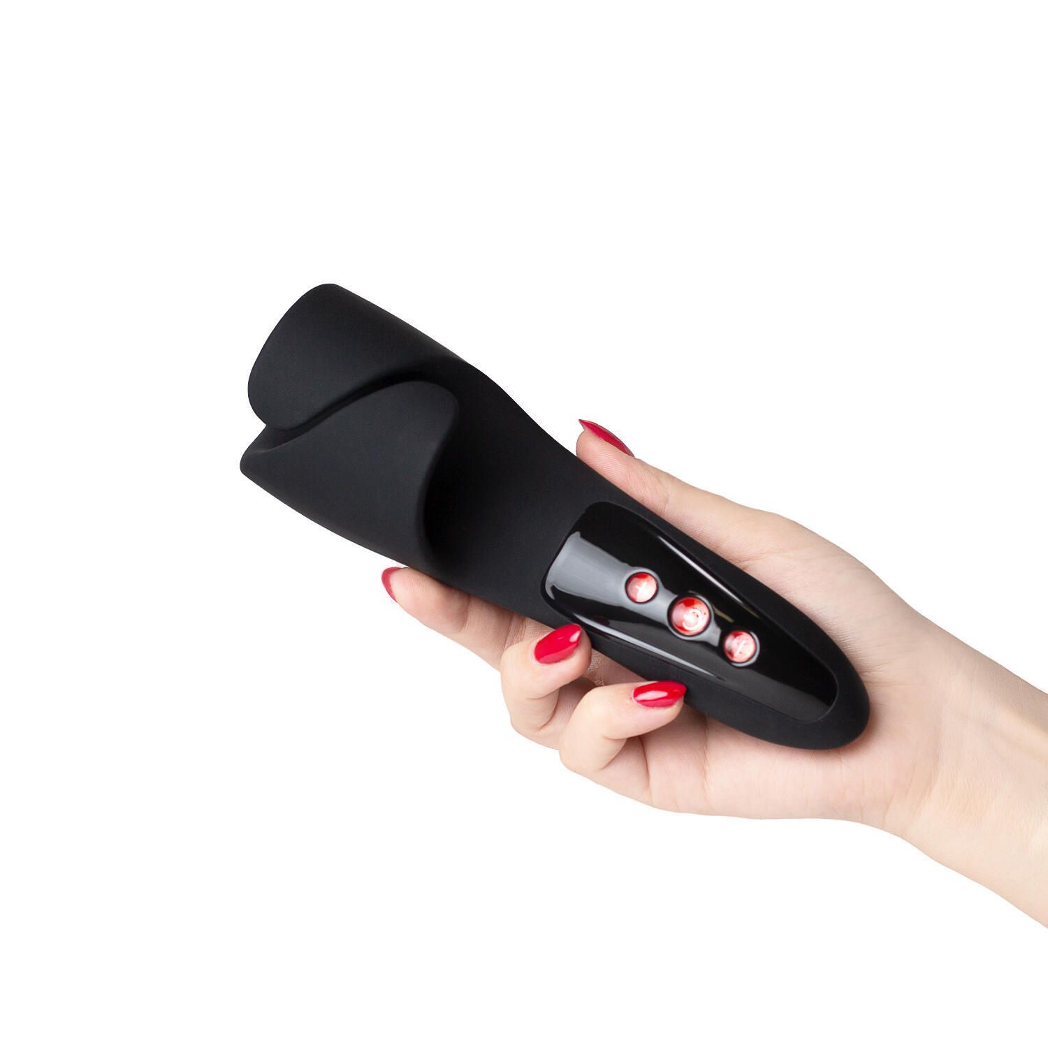 Черный вибромастурбатор с пульсацией Apollo 4