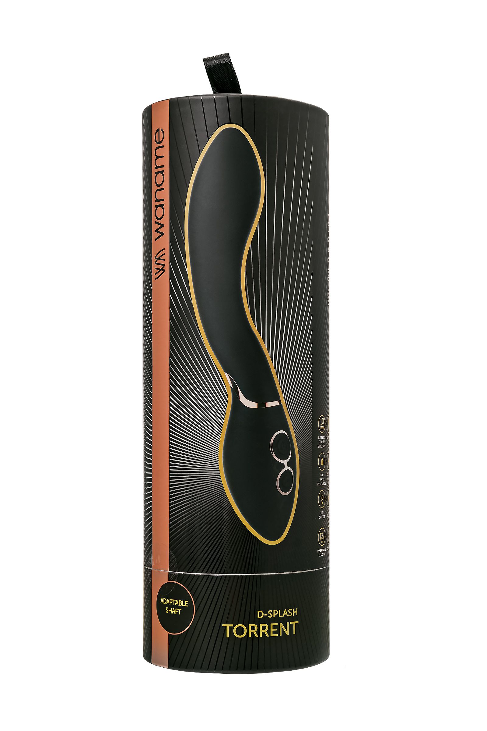 Черный силиконовый вибратор Torrent - 20,5 см. 10