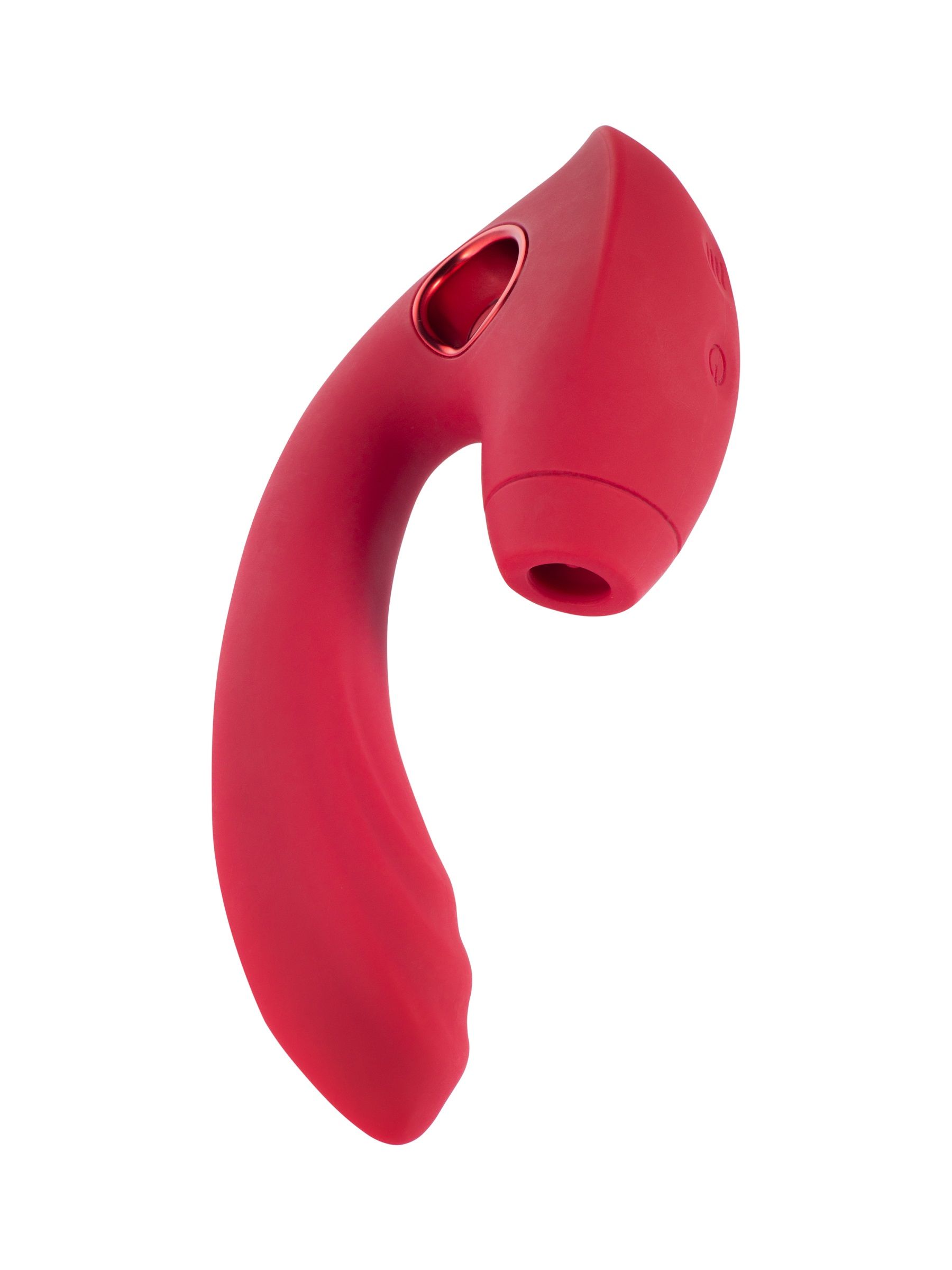 Красный вибратор с вакуум-волновым стимулятором клитора Grace 6