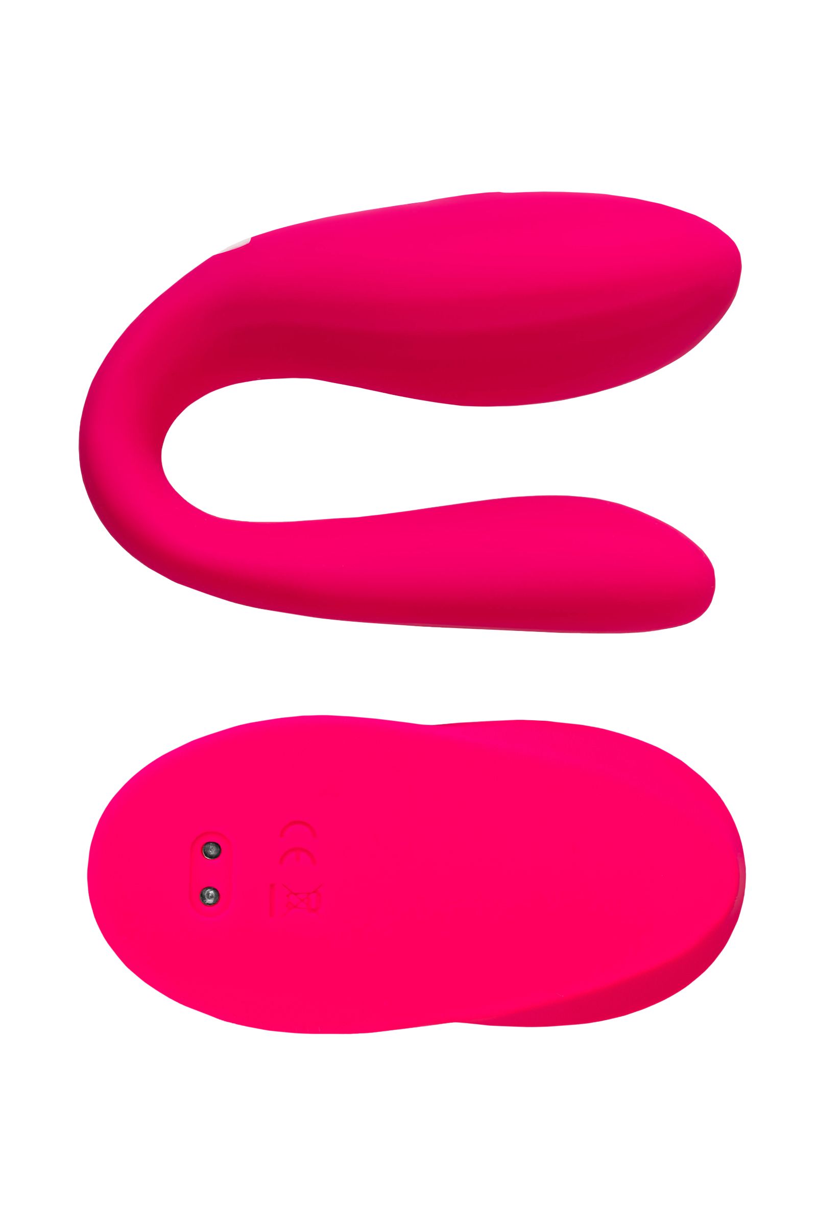 Розовый вибратор для пар Prawno с пультом ДУ 2