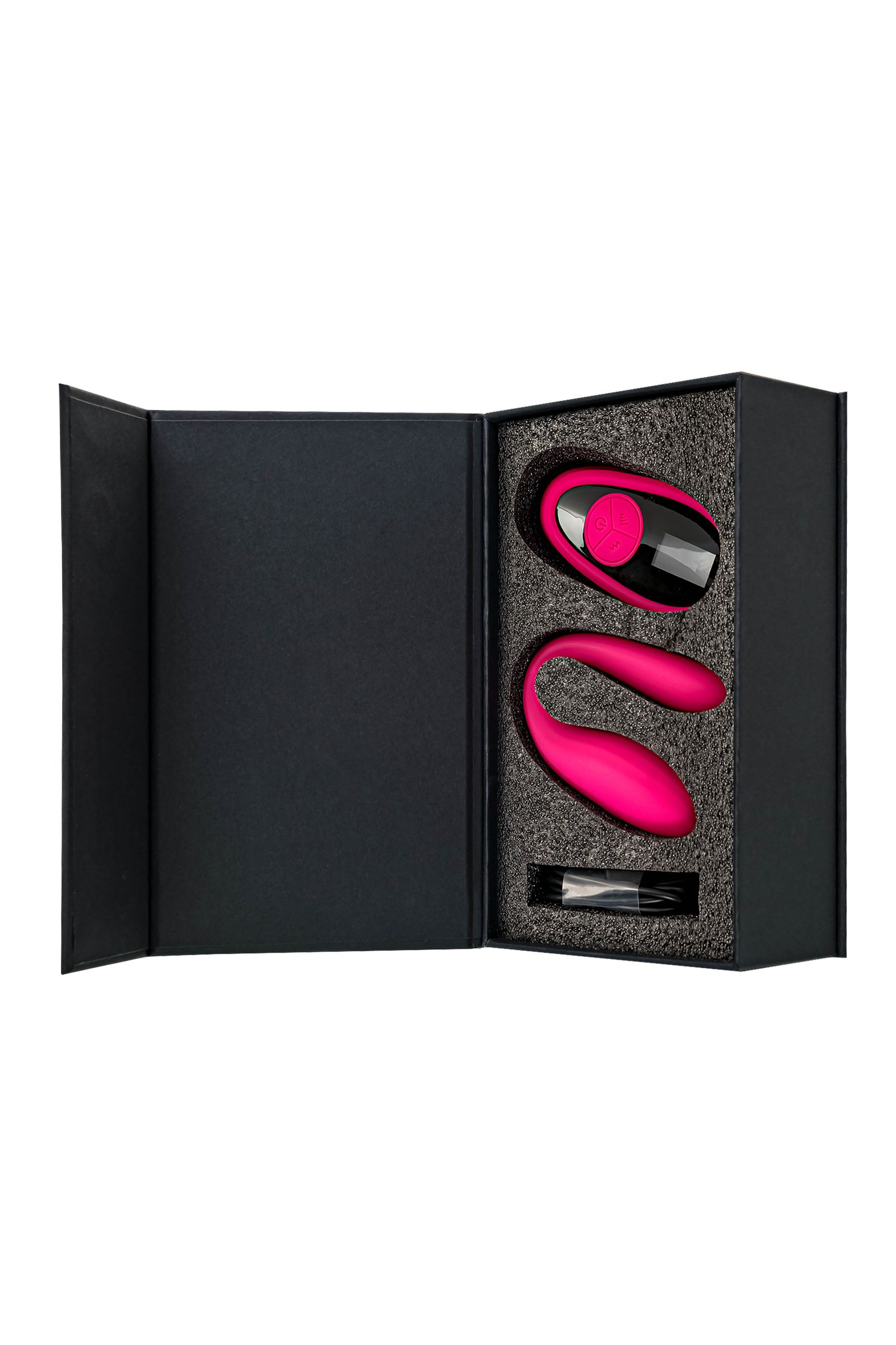 Розовый вибратор для пар Prawno с пультом ДУ 11