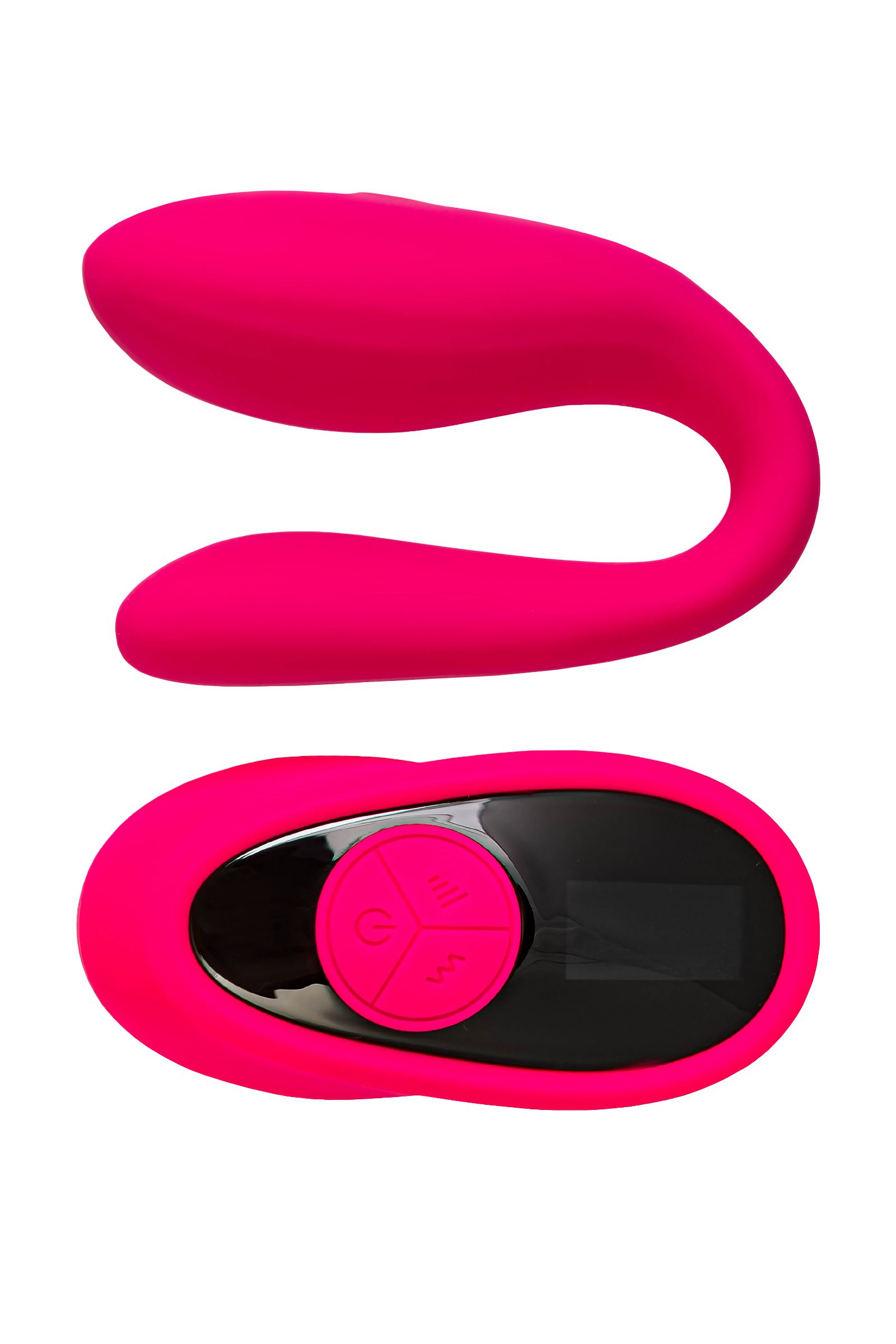 Розовый вибратор для пар Prawno с пультом ДУ 4