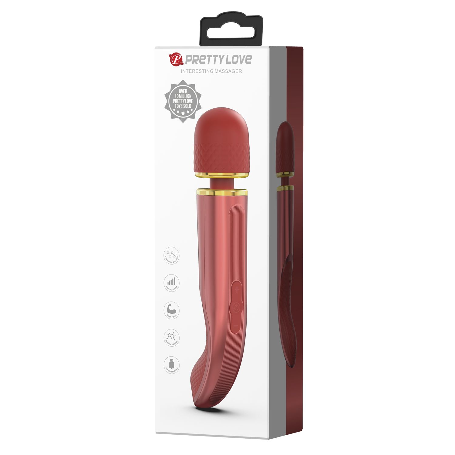 Персиковый жезловый вибратор Power Wand - 29 см. 5