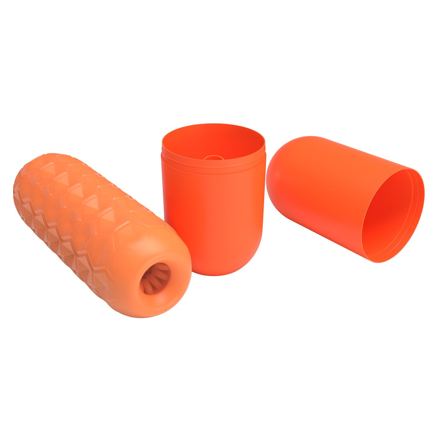 Оранжевый мастурбатор Venus-X Twin balls 4