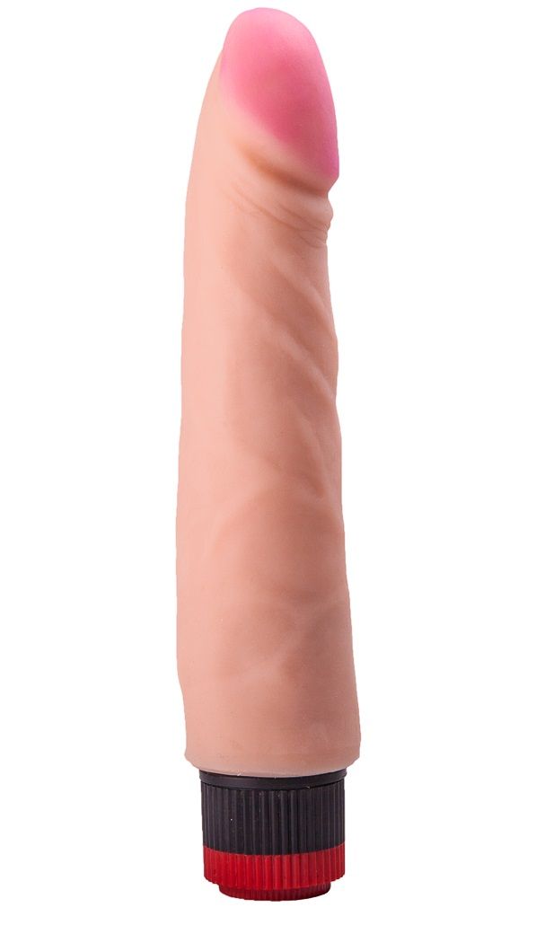 Реалистик-вибромассажер телесного цвета - 22,7 см. 4