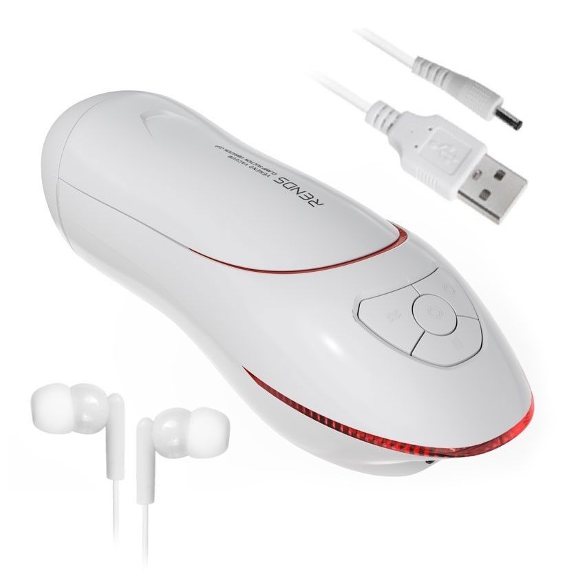 Белый вибромастурбатор со сжатием и голосовым сопровождением 5