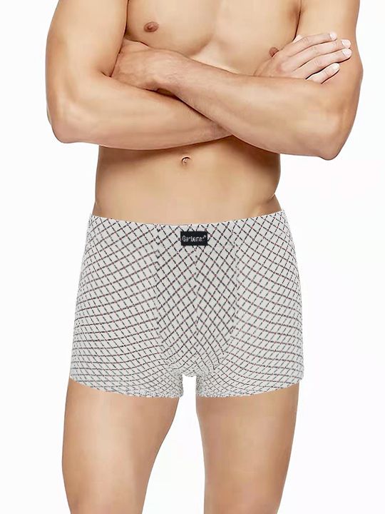 Мужские трусы-шорты с рисунком-сеткой 1