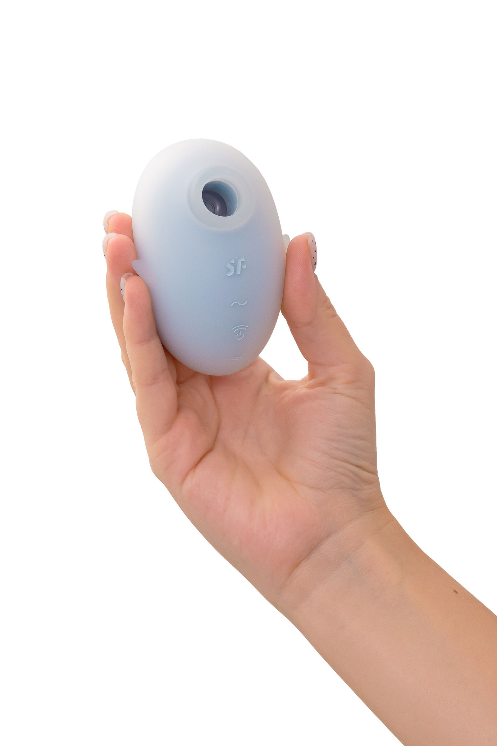 Голубой вакуум-волновой стимулятор клитора с вибрацией Cutie Ghost 5