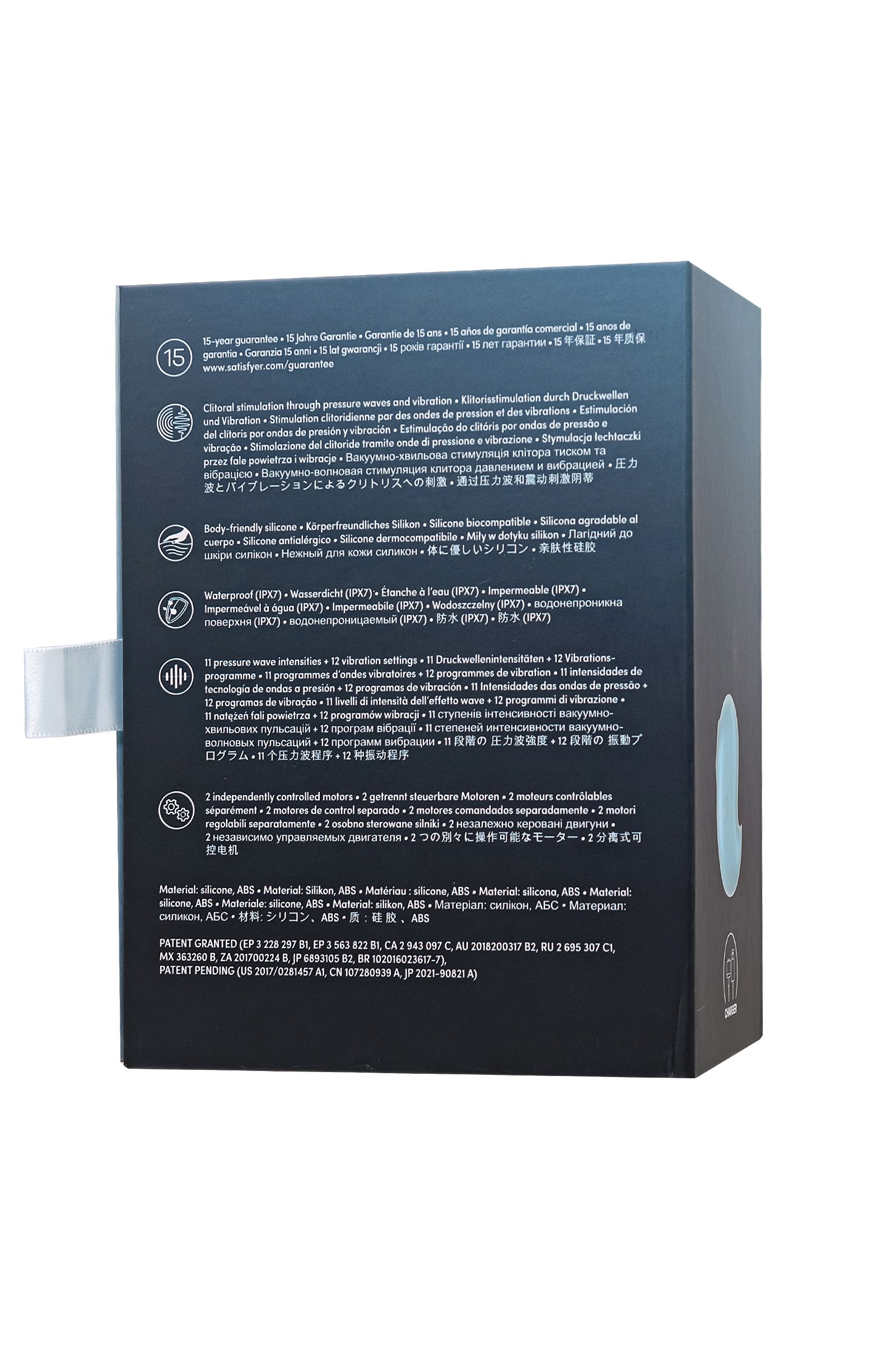 Голубой вакуум-волновой стимулятор клитора с вибрацией Cutie Ghost 8