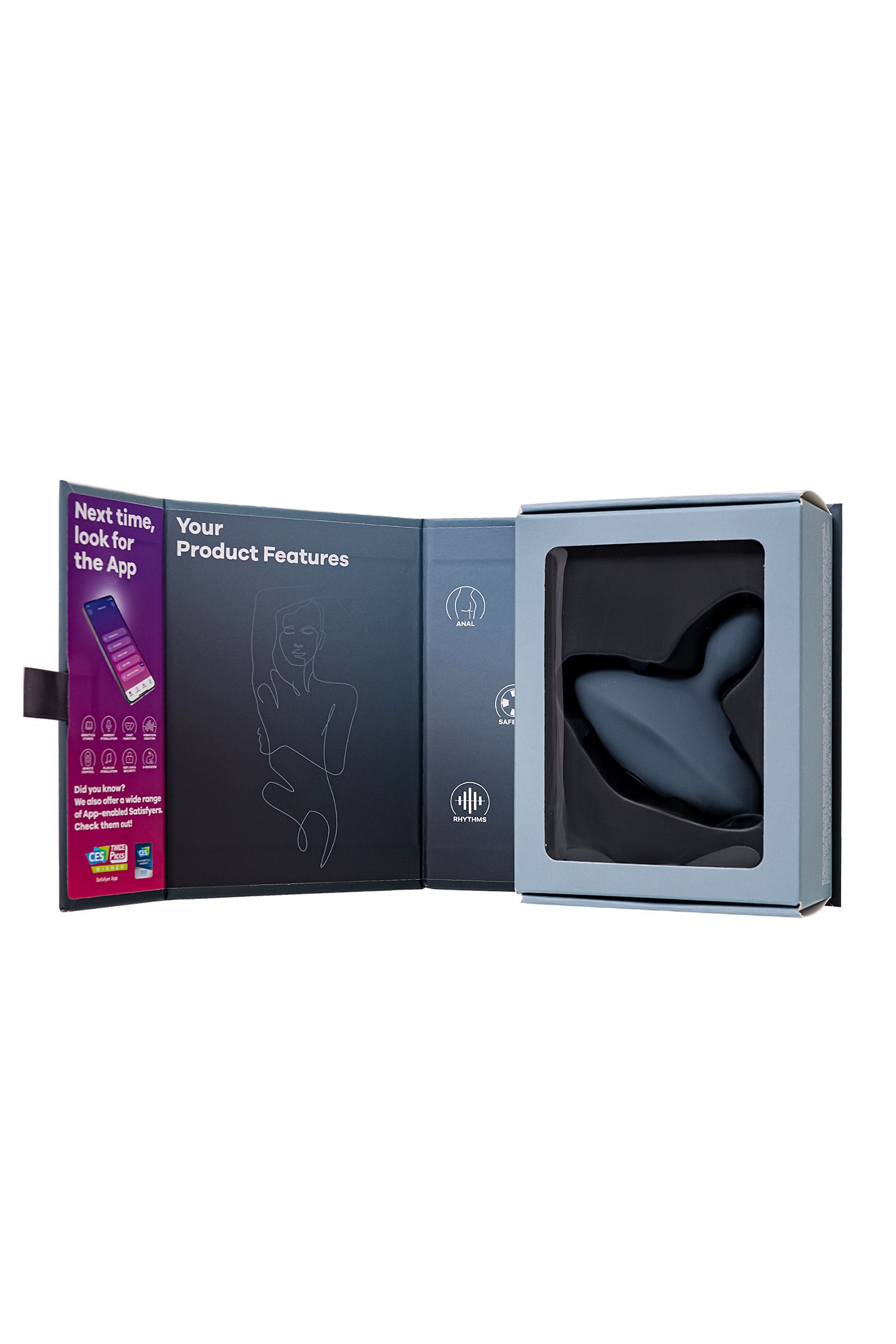 Серая анальная вибровтулка Booty Absolute Beginners 4 6