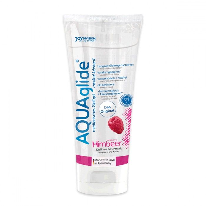 Гель-лубрикант на водной основе AQUAglide с ароматом малины - 100 мл. 1