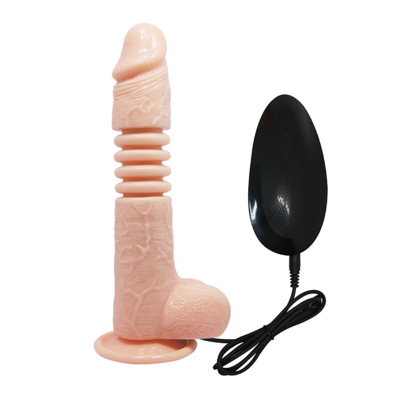 Телесный вибратор с вращением и поступательными движениями Thunder Up - 22 см. 1