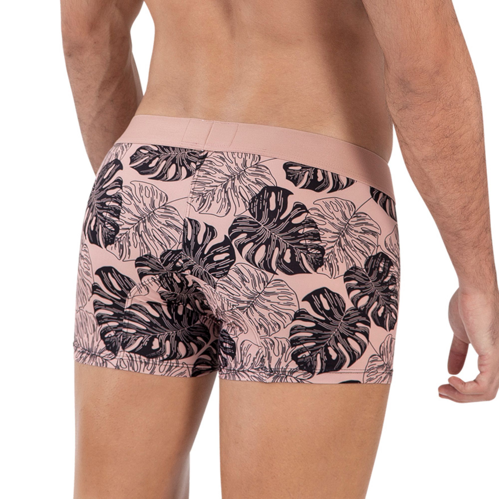 Розовые трусы-хипсы с растительным принтом Pacif Trunks 3