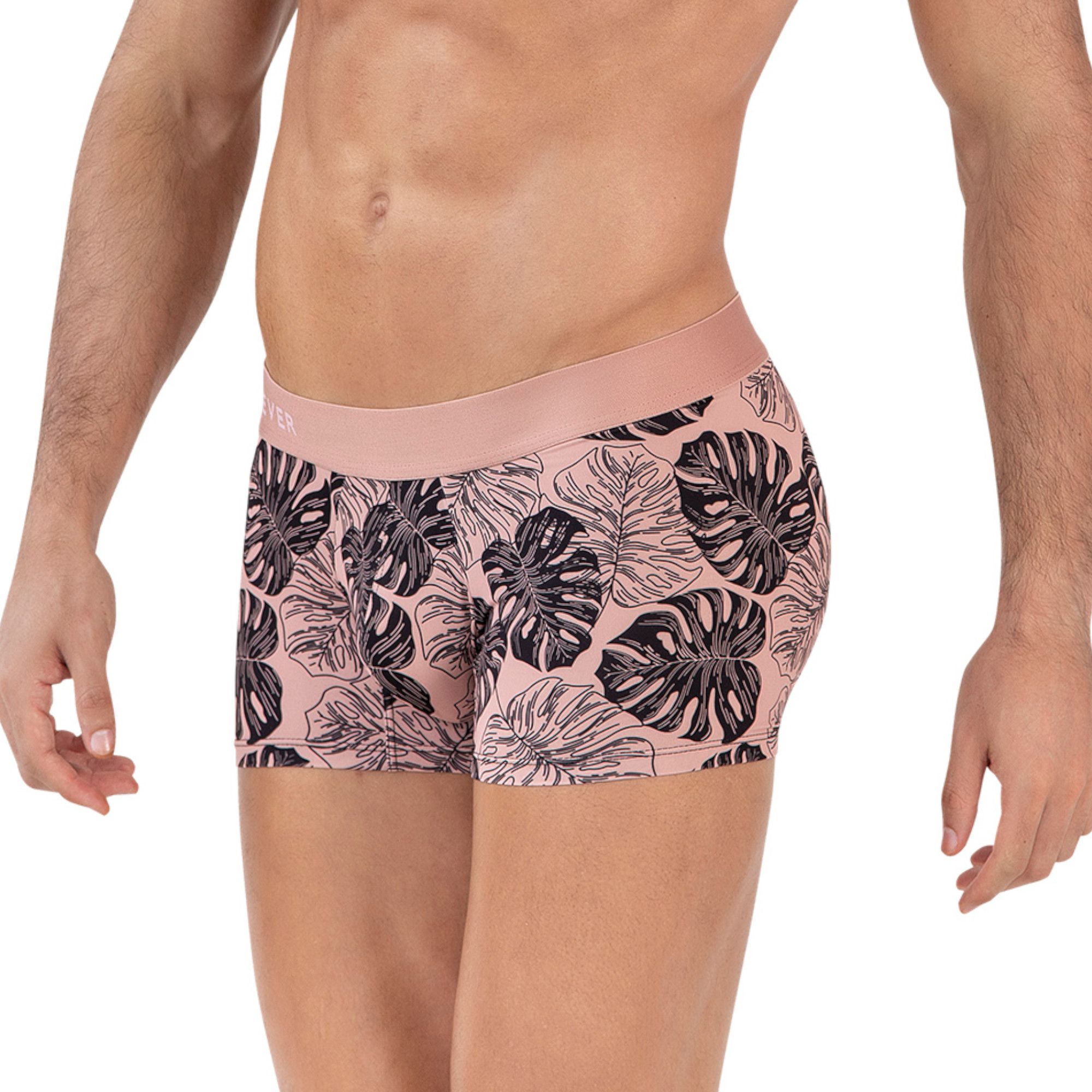 Розовые трусы-хипсы с растительным принтом Pacif Trunks 2