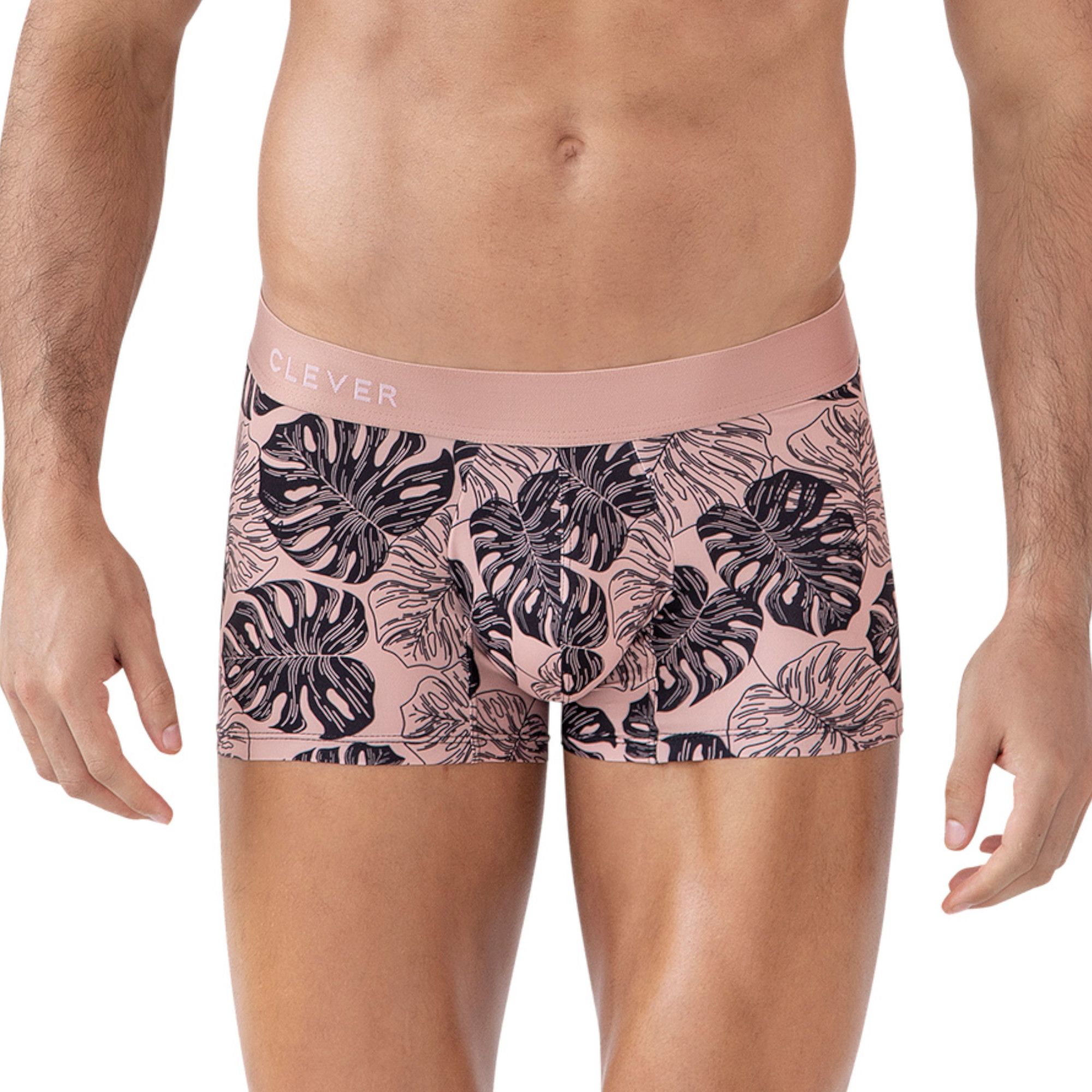 Розовые трусы-хипсы с растительным принтом Pacif Trunks 1