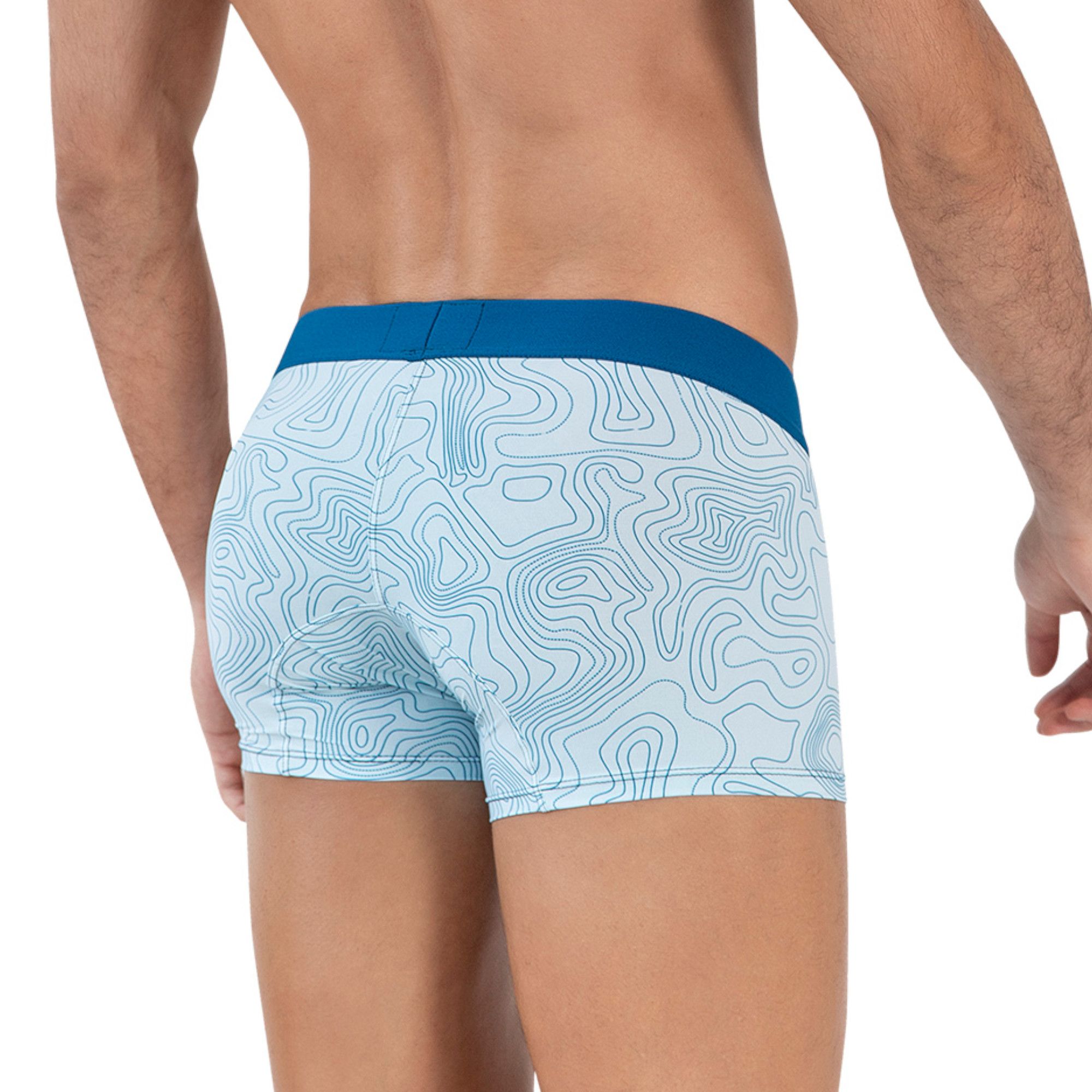 Голубые трусы-хипсы с принтом Emphatic Trunks 3