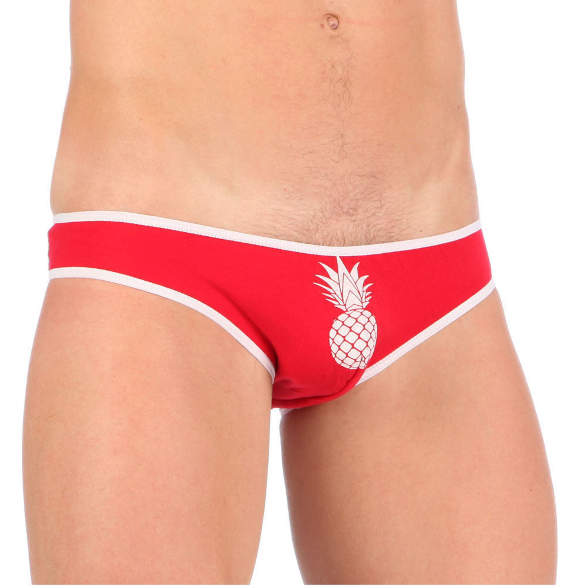 Набор из 3 эротических трусов-слипов с принтом-ананасом 2