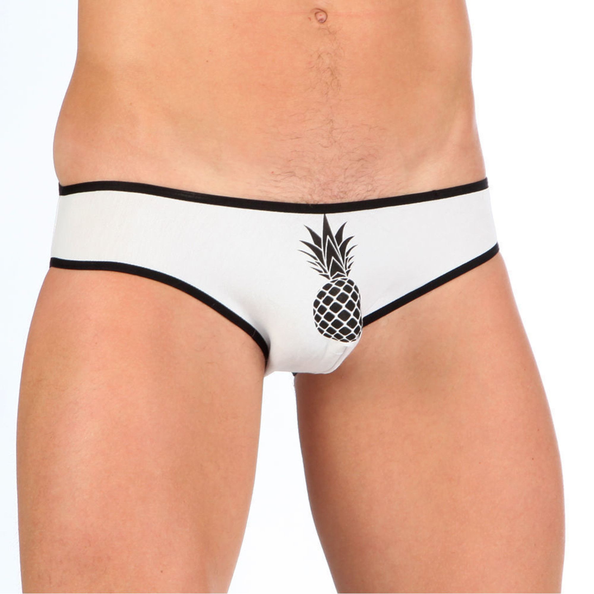 Набор из 3 эротических трусов-слипов с принтом-ананасом 1