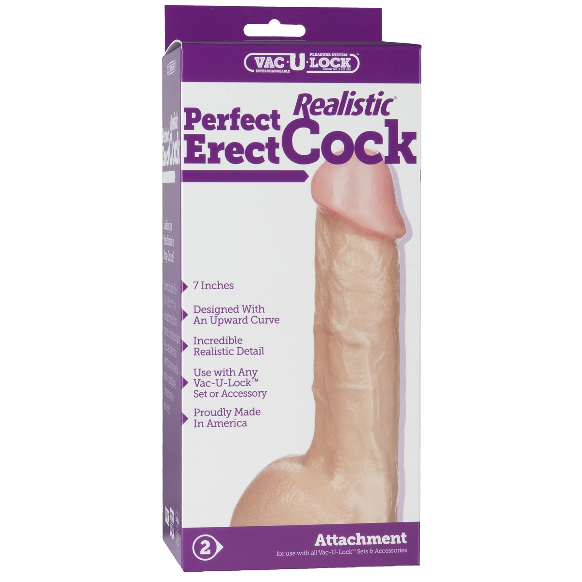 Реалистичная насадка 7" Realistic Perfect Erect Cock - 18,5 см. 6