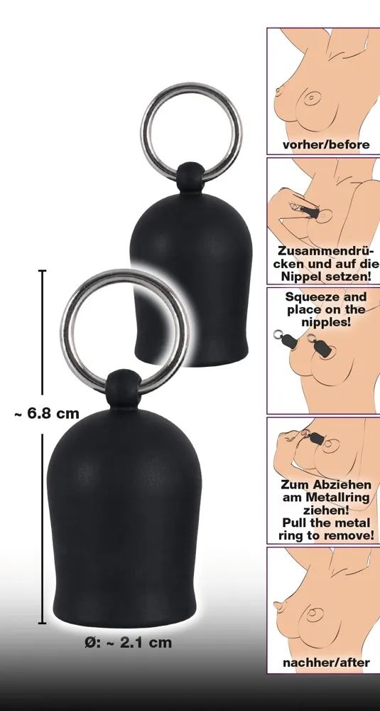 Помпы для сосков Black Velvets Nipple Suckers 3