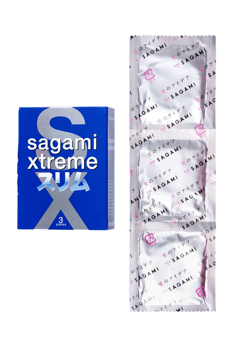 Розовые презервативы Sagami Xtreme Feel Fit 3D - 3 шт. 2