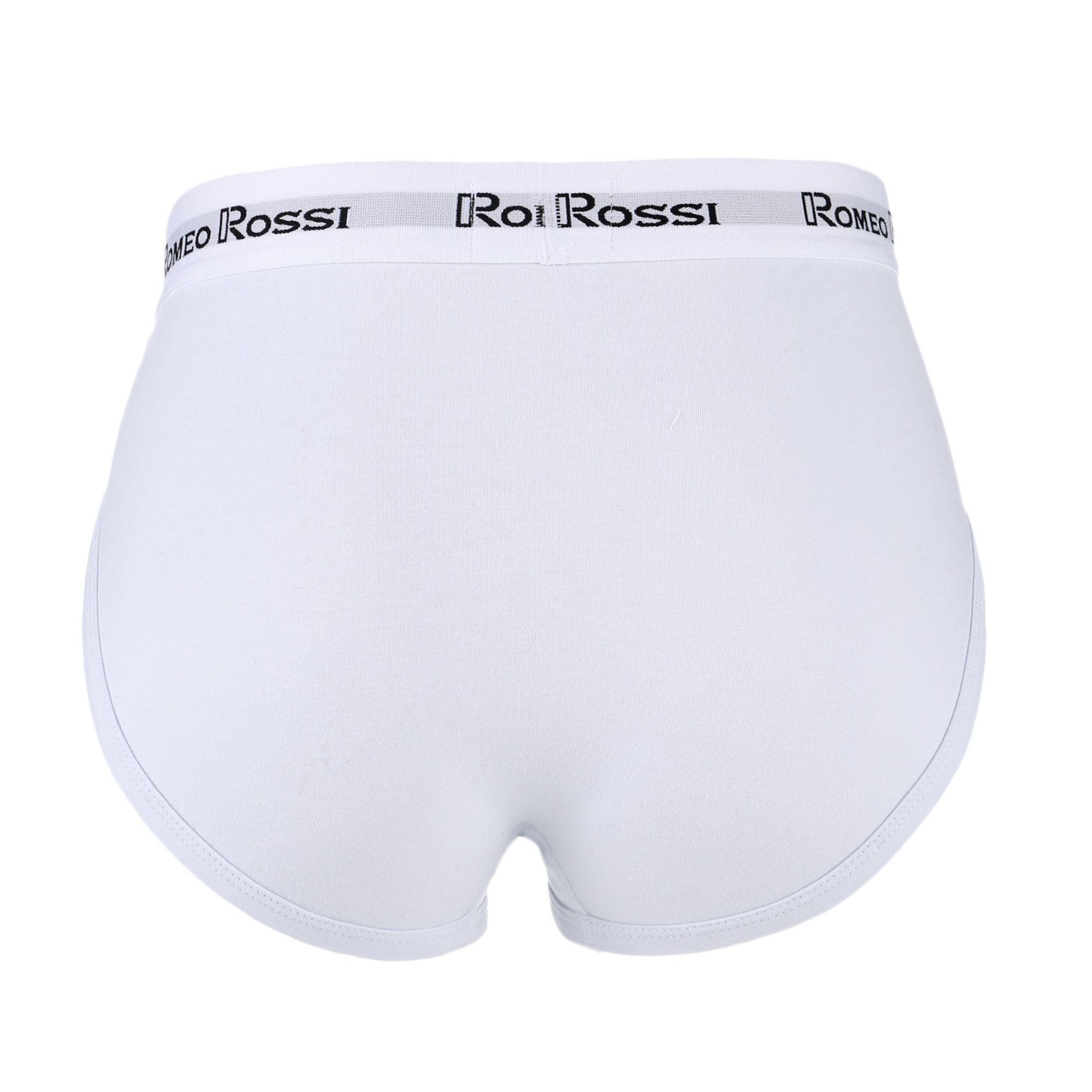 Классические мужские трусы-брифы с белой брендированной резинкой 2
