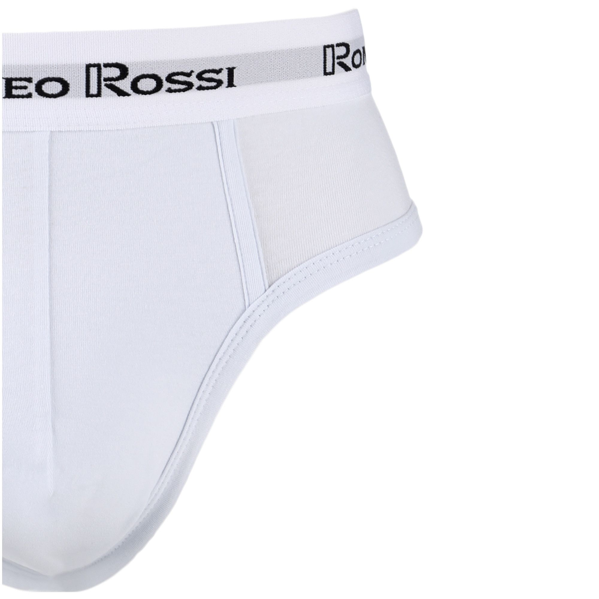 Классические мужские трусы-брифы с белой брендированной резинкой 3