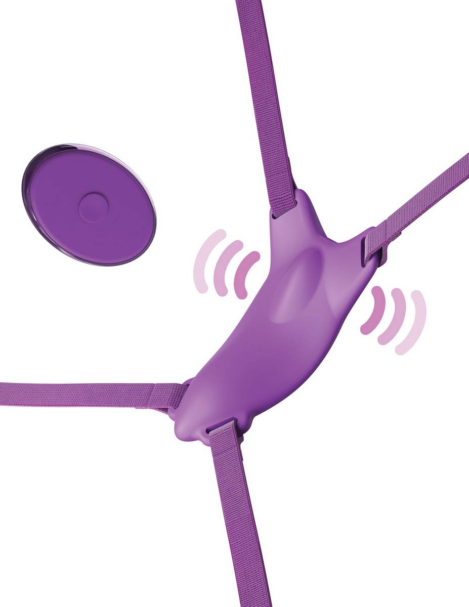 Сиреневый пояс с вибровкладкой Ultimate Butterfly Strap-On 3