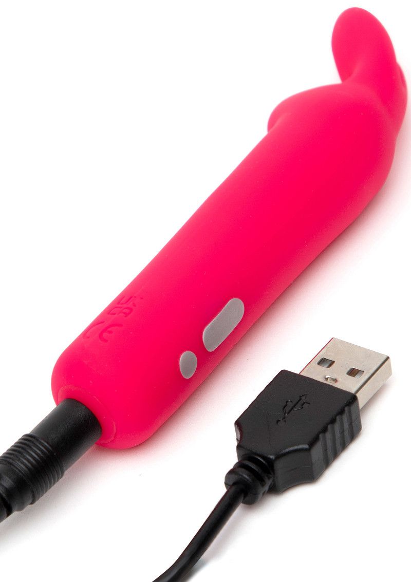 Розовая вибропуля с ушками Rechargeable Rabbit Ears Bullet Vibrator 4