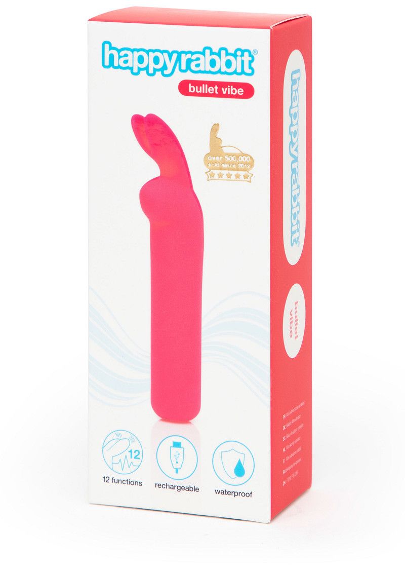 Розовая вибропуля с ушками Rechargeable Rabbit Ears Bullet Vibrator 5