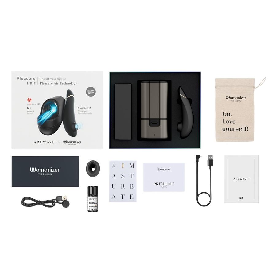 Набор для пар Pleasure Pair: мастурбатор ARCwave Ion и стимулятор Womanizer Premium 2 7