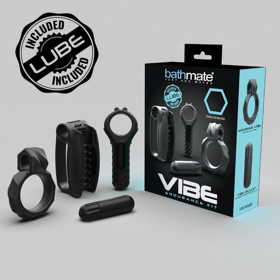 Набор Bathmate Vibe Endurance Kit: 2 эрекционных кольца, вибропуля, мастурбатор 1