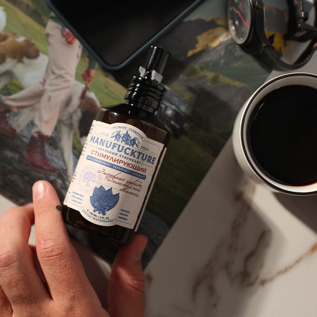 Стимулирующий анальный лубрикант с чередой и зеленым чаем - 150 мл. 6