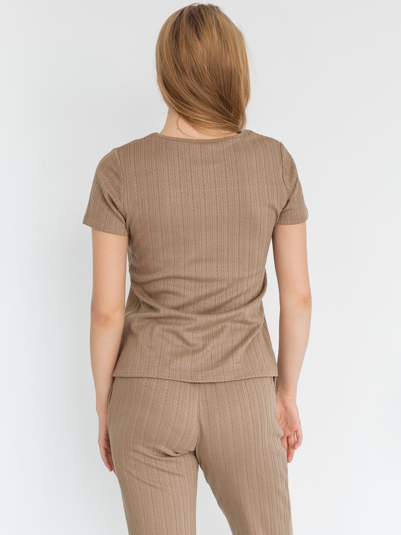 Домашний трикотажный комплект: футболка и брючки 5