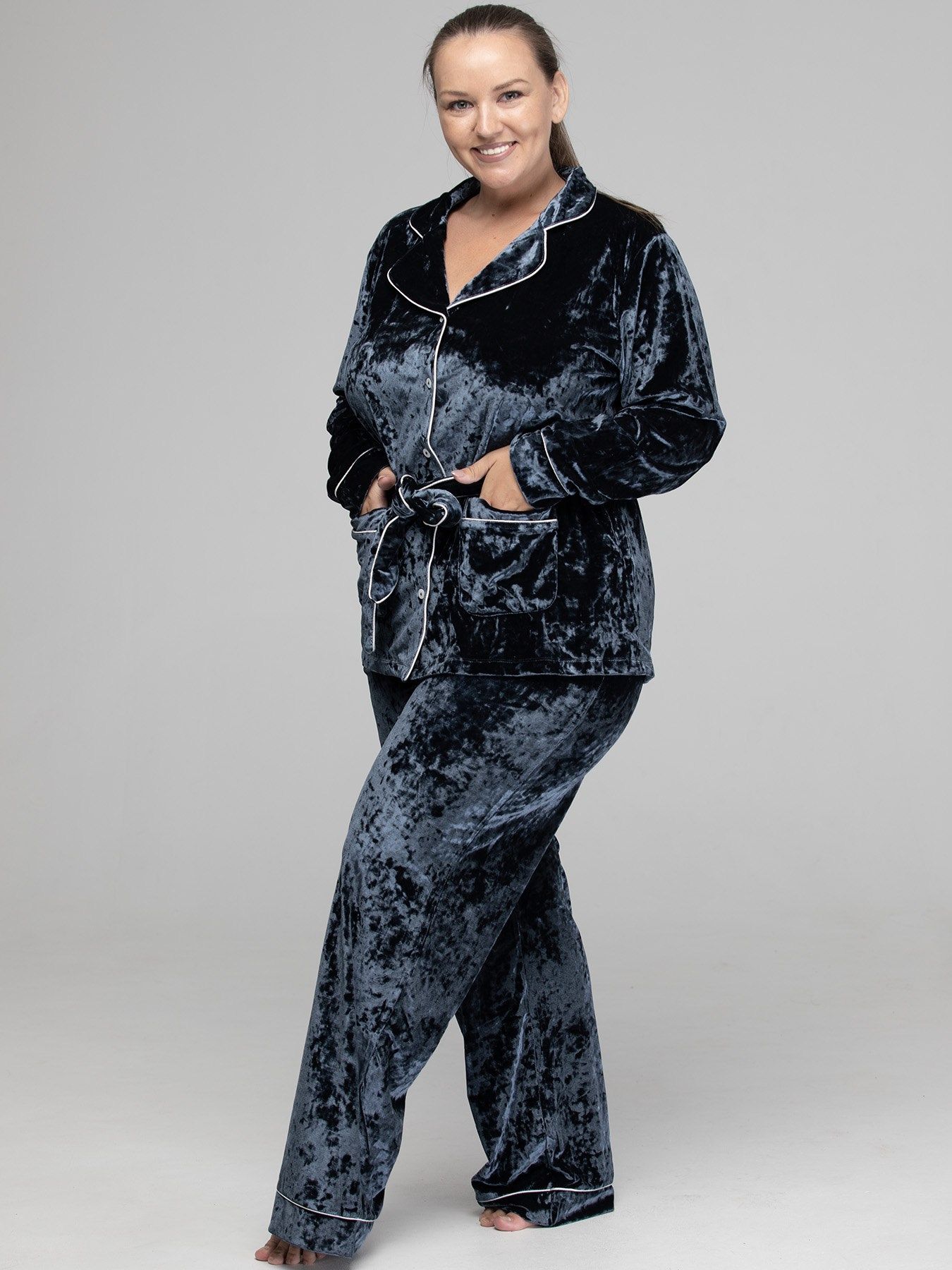 Домашний бархатный костюм 4